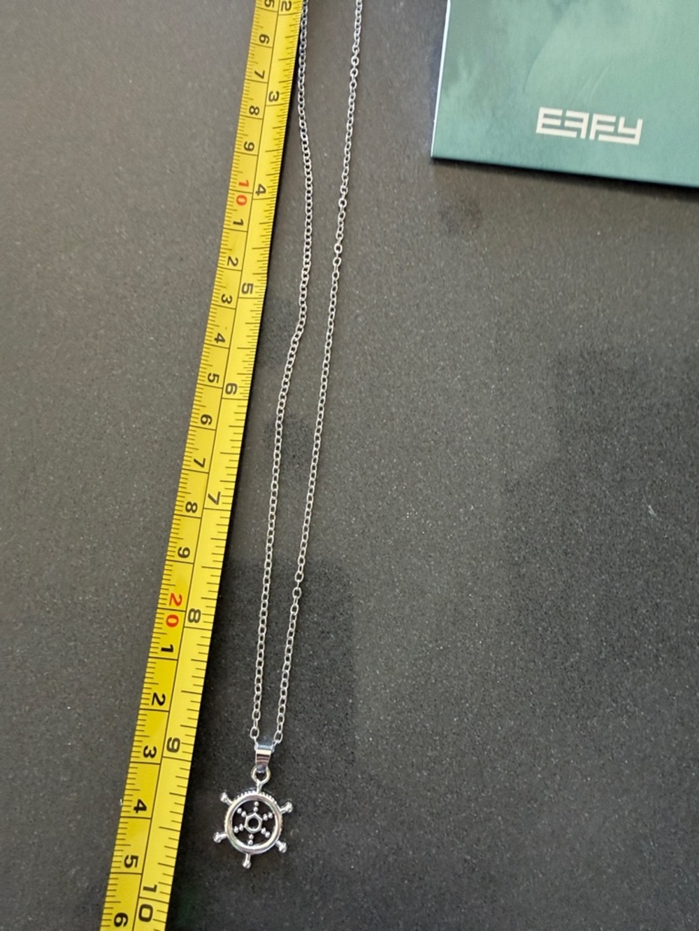 Effy Silver Ship Wheel Pendant Necklace